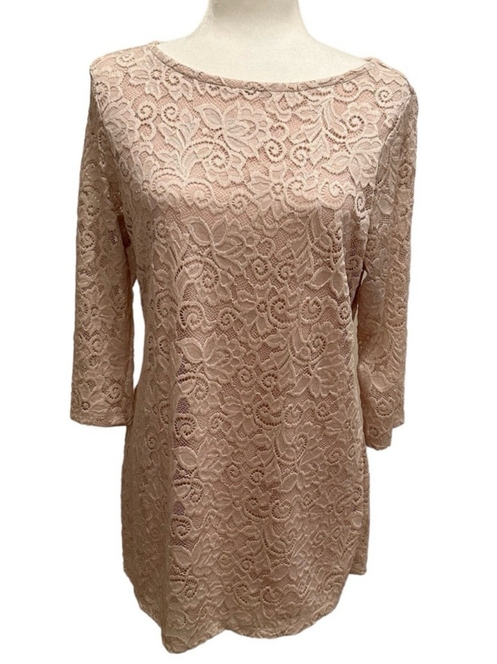 Liz Claiborne Light Pink Lace Shirt Size M